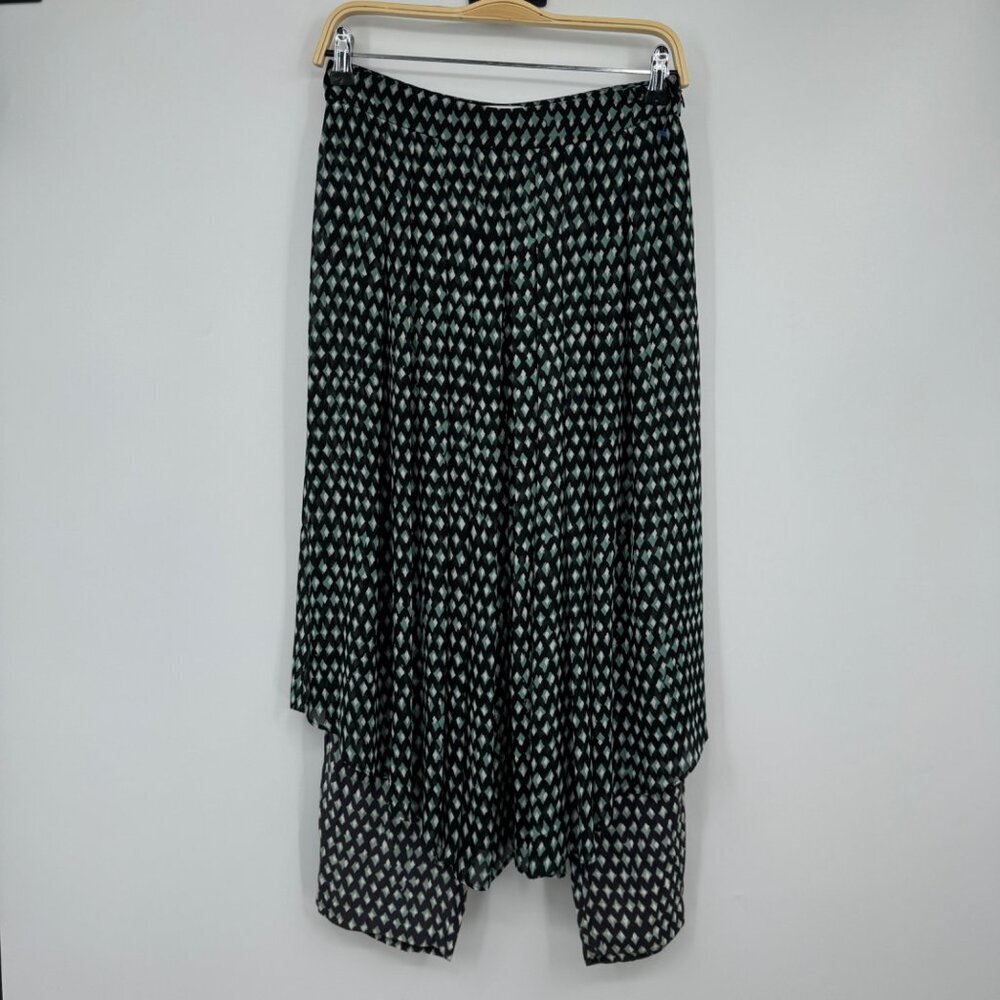 HD in Paris Anthropologie Womens Skirted Waterfront Pants Sz 4 Lagenlook Flowy H